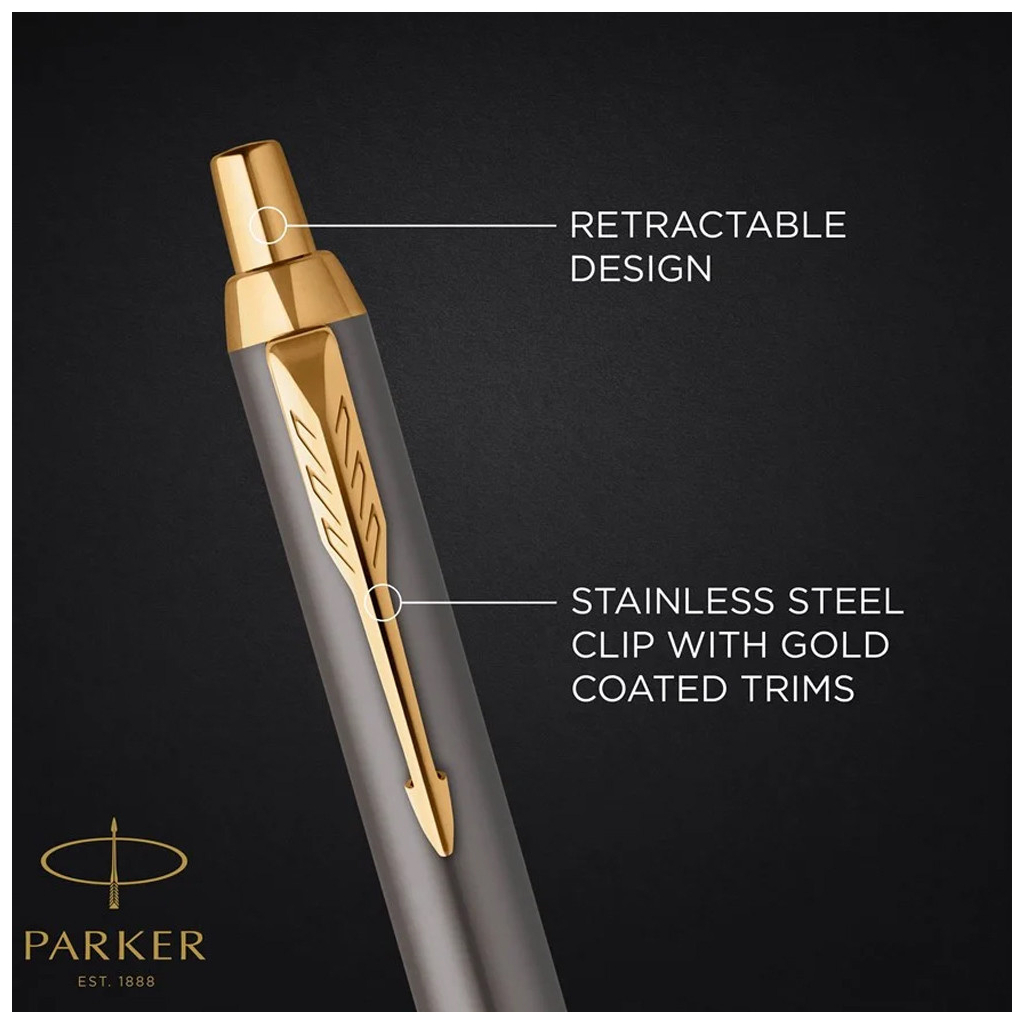 Ручка кулькова Parker IM 17 Grey Lacquer GT BP блістер (21 136) - зображення 4