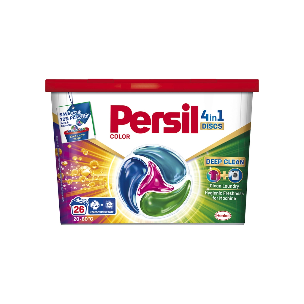 Капсули для прання Persil 4in1 Discs Color Deep Clean 26 шт. (9000101800043) - зображення 1