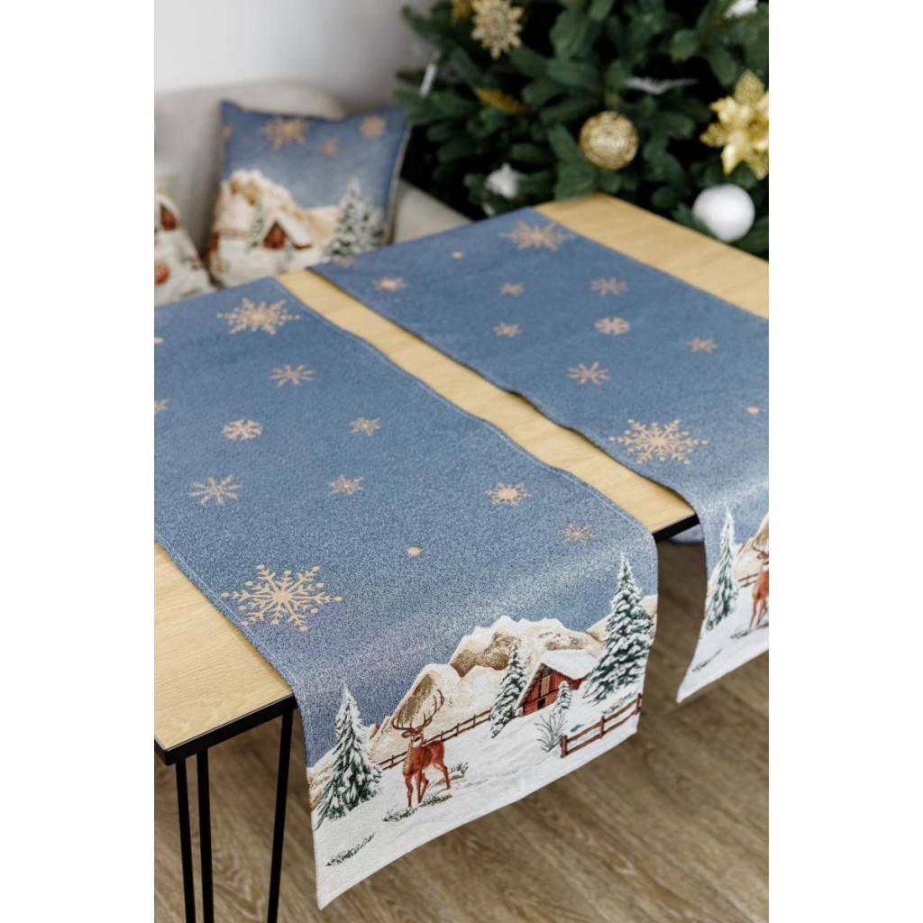 Доріжка на стіл Прованс гобеленова Блакитне сяйво 35х100 см (4823093450202) - зображення 3