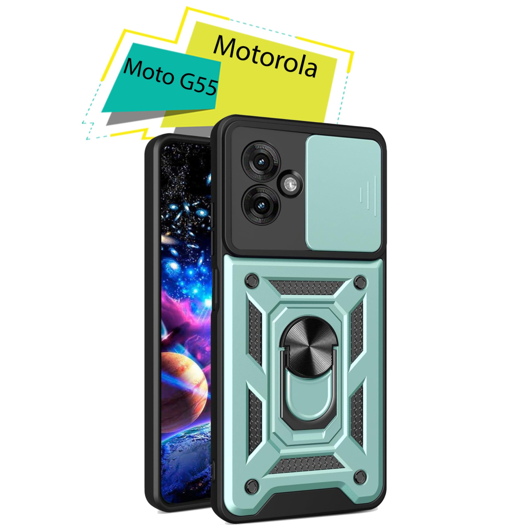 Чохол до мобільного телефона BeCover Military Motorola Moto G55 Dark Green (713058) - зображення 1