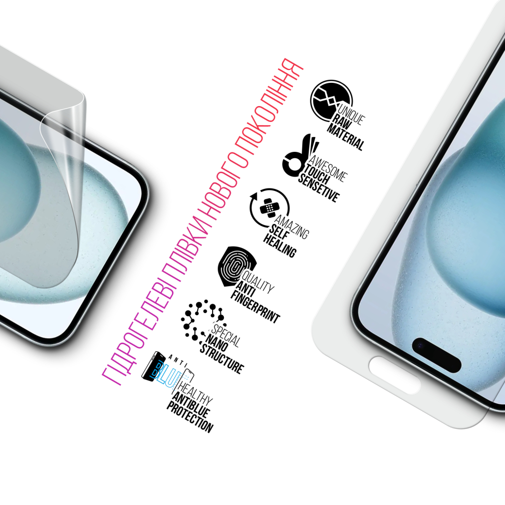 Плівка захисна Armorstandart Kit Clear + Anti-Blue Apple iPhone 15 Plus (ARM80678) - изображение 3