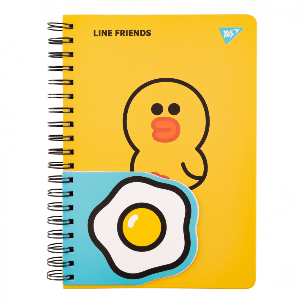 Блокнот Yes 2 в 1 В5 В7 80 арк 20 арк подвійна спіраль Line Friends Sally клітинка (151780) - зображення 1
