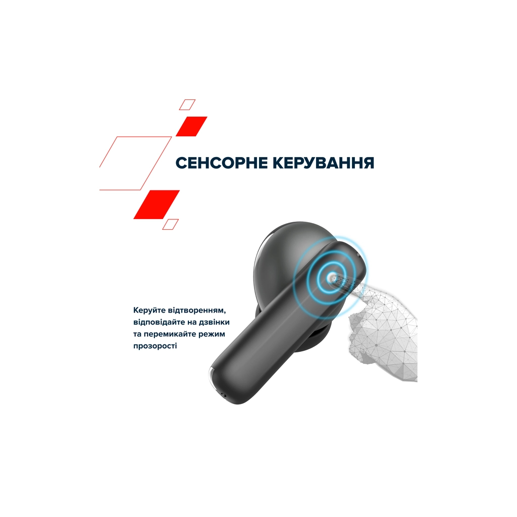Навушники Canyon TWS-10 OnGo ANC ENC Graphite (CNS-TWS10B) - зображення 7