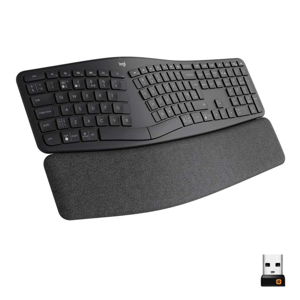 Клавіатура Logitech ERGO K860 Bluetooth/Wireless UA Black (920-010108) - зображення 1
