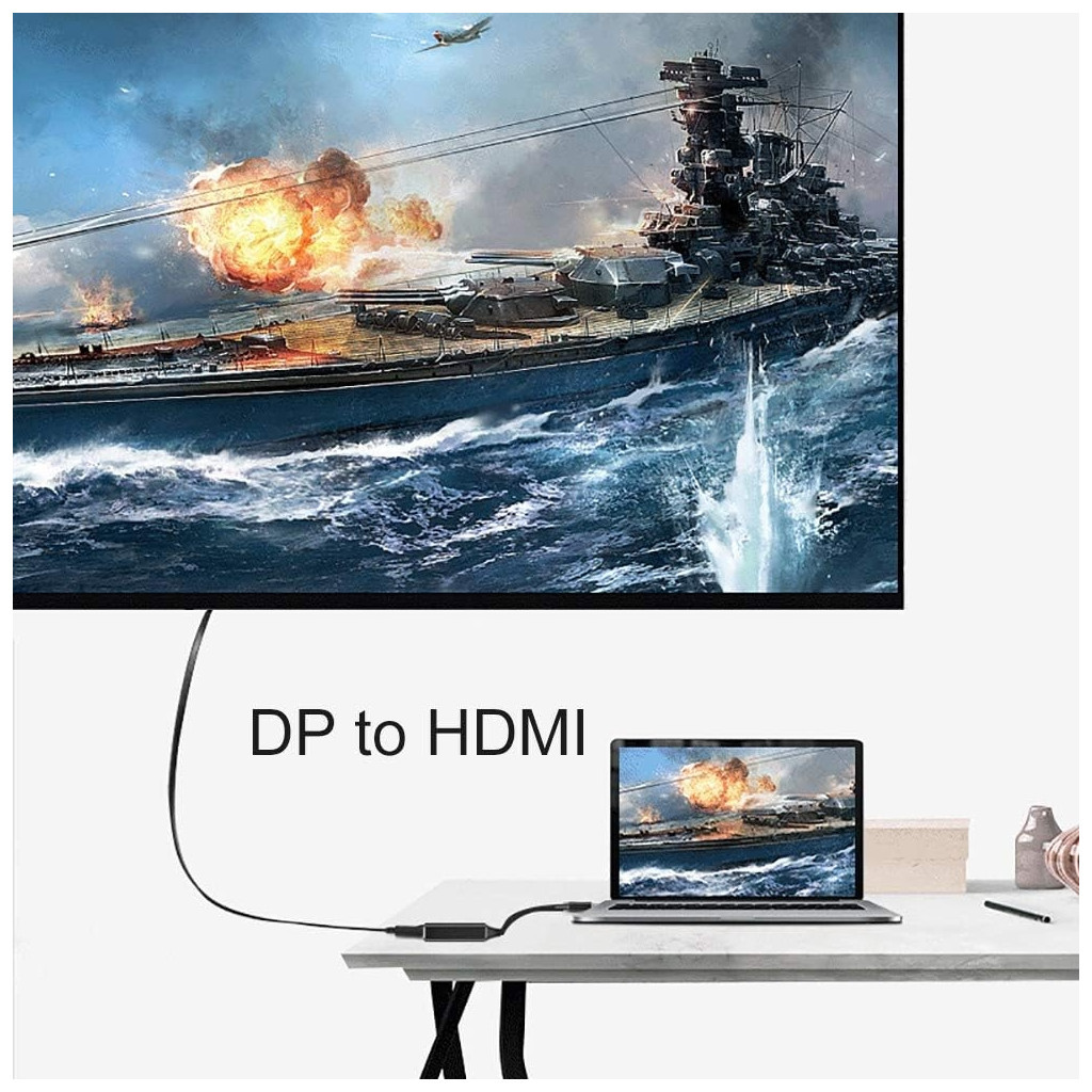 Перехідник DisplayPort Male to HDMI 4K Ultra HD Female ST-Lab (U-996-4K) - изображение 7