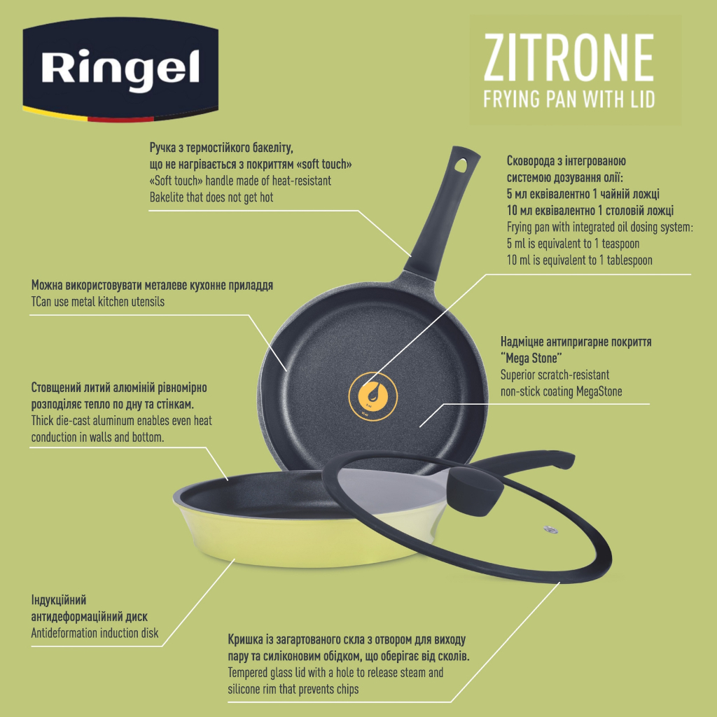 Сковорода Ringel Zitrone 28 см (RG-2108-28) - зображення 6