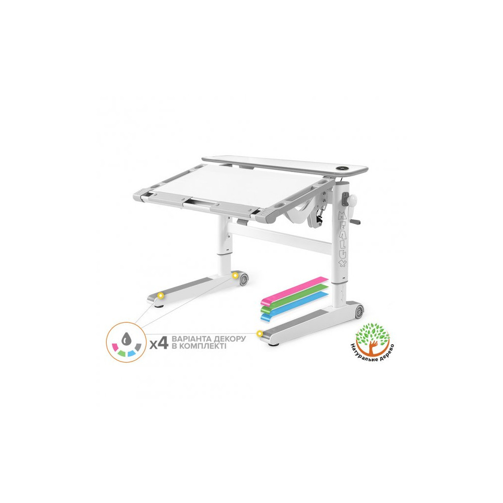 Парта Mealux Ergowood M Multicolor W Energy (BD-800 W/MC Energy) - зображення 2