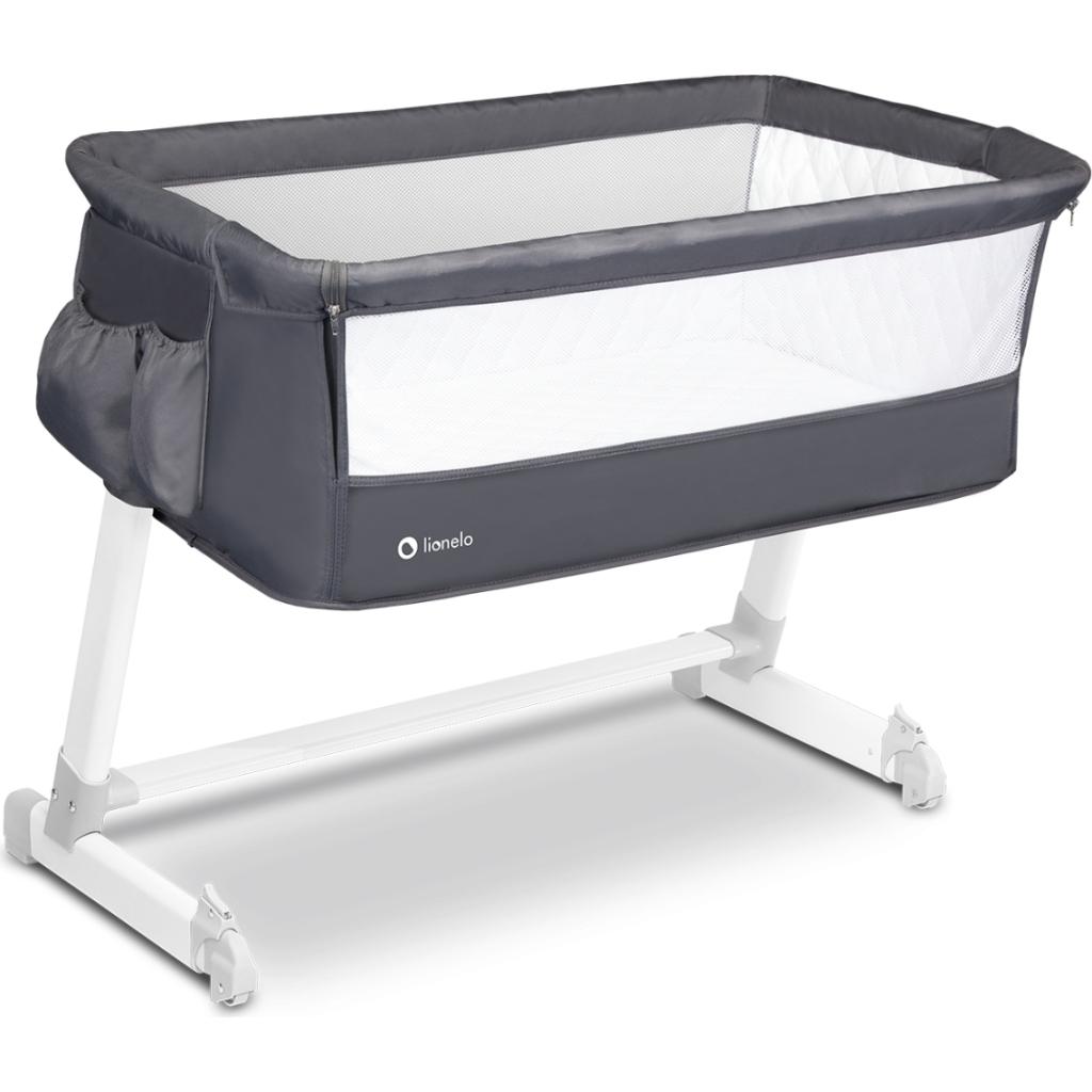 Ліжечко Lionelo приставне Theo Dark Grey (LO-THEO DARK GREY) - зображення 1