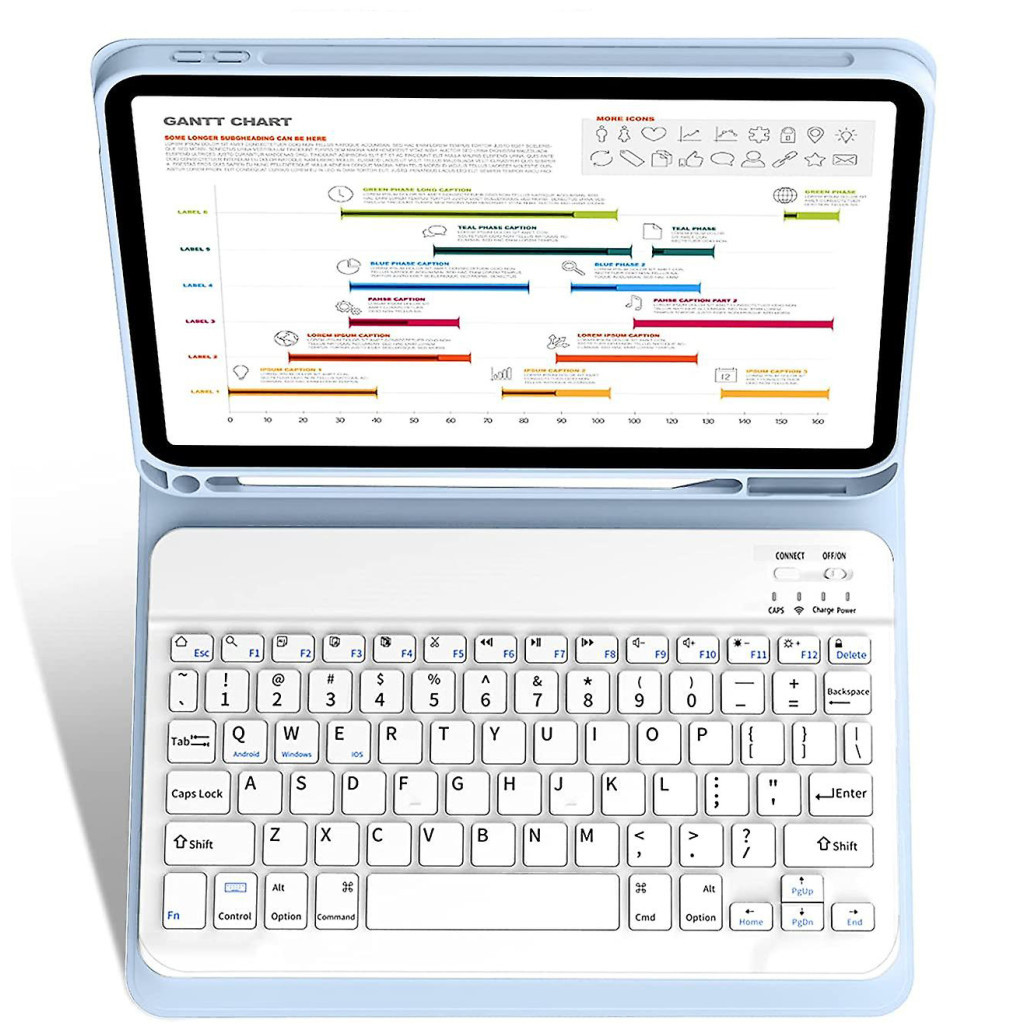 Чохол до планшета BeCover Keyboard Apple iPad 10.9" 2022 Light Blue (711141) - зображення 3