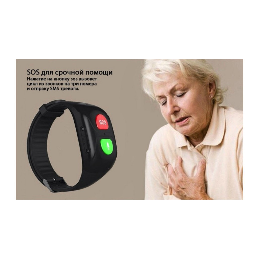 Фітнес браслет GoGPS М03 кнопка SOS black/red (M03BKRD) - изображение 6