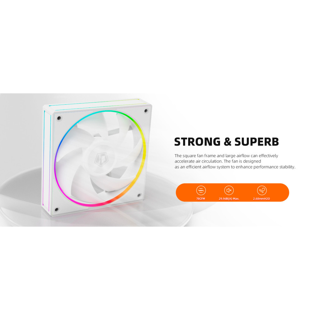 Кулер до корпусу ID-Cooling AF-127-ARGB-W TRIO - зображення 9