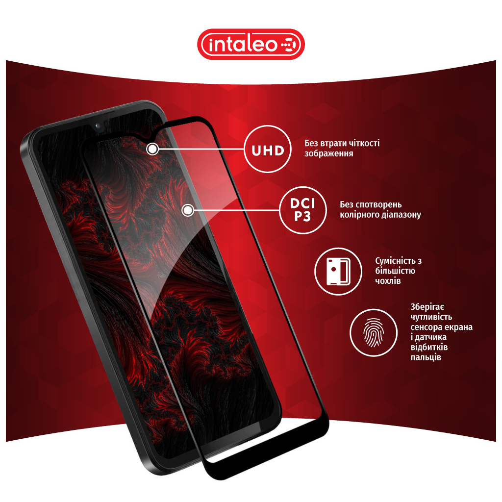 Скло захисне Intaleo Full Glue Samsung A15 Black (1283126583063) - зображення 4