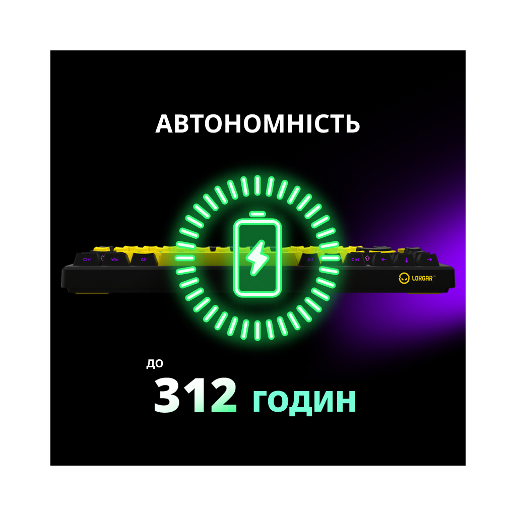 Клавіатура Lorgar KBP7075W Pro RGB Wireless/Bluetooth/USB UA Beige (LRG-KBP7075W-RT-US) - зображення 12