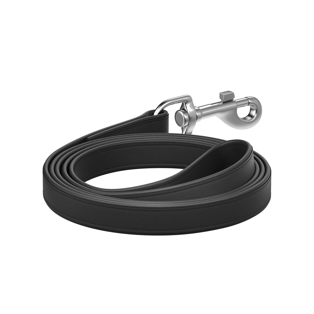 Повідець для собак WAUDOG Design S-M Ш 18 мм Д 122 см чорний (37931) - зображення 1