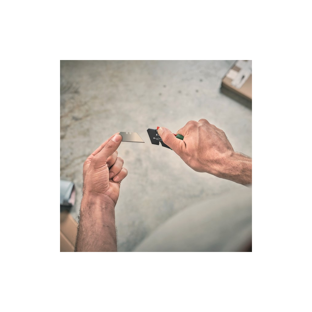 Ніж монтажний Bosch будівельний трапецієподібний, корпус двокомпонентний, 175x40x25мм (1.600.A03.2V7) - изображение 3