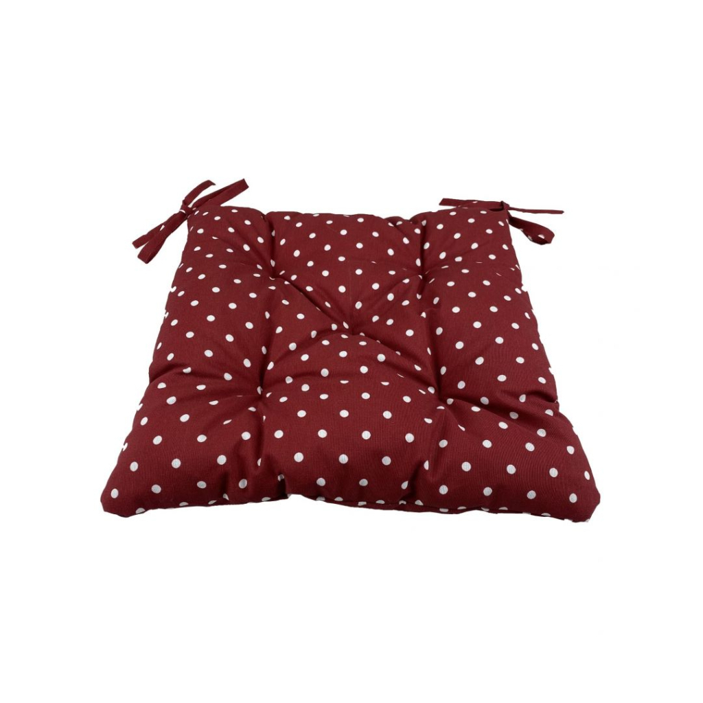 Подушка на стілець Прованс Горох бордо 40х40 (4823093431003) - зображення 2