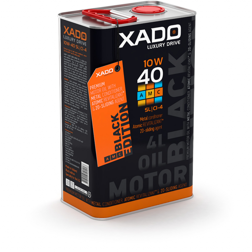 Моторна олива Xado 10W-40 SL/CI-4 АМС black edition 4л (ХА 22275) - зображення 1