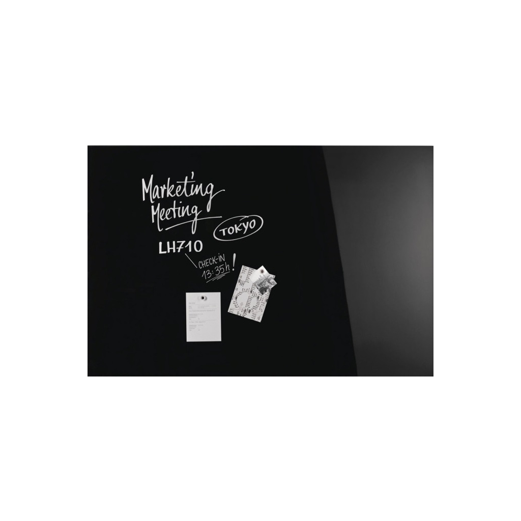 Офісна дошка Magnetoplan скляна магнітно-маркерна 1500x1000 чорна Glassboard-Black (13408012) - зображення 5