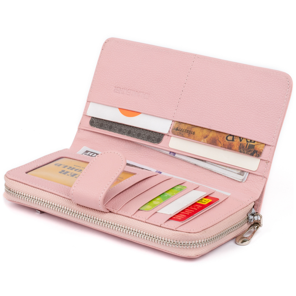 Гаманець ST Leather Зі шкіри жіночий Рожевий (19303) - изображение 7