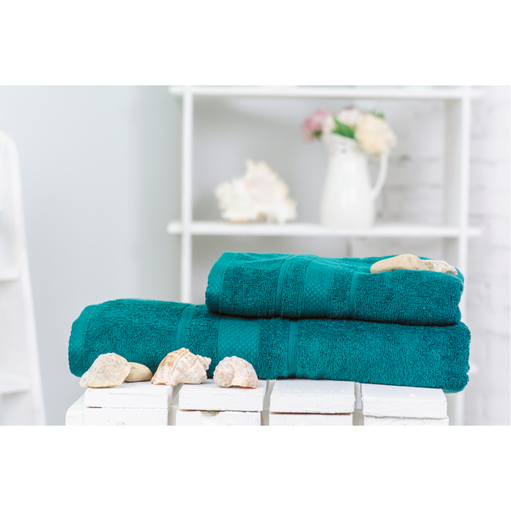 Рушник MirSon набір банних 5074 Elite SoftNess Darkemerald 50х90, 70х140 (2200003183122) - зображення 2