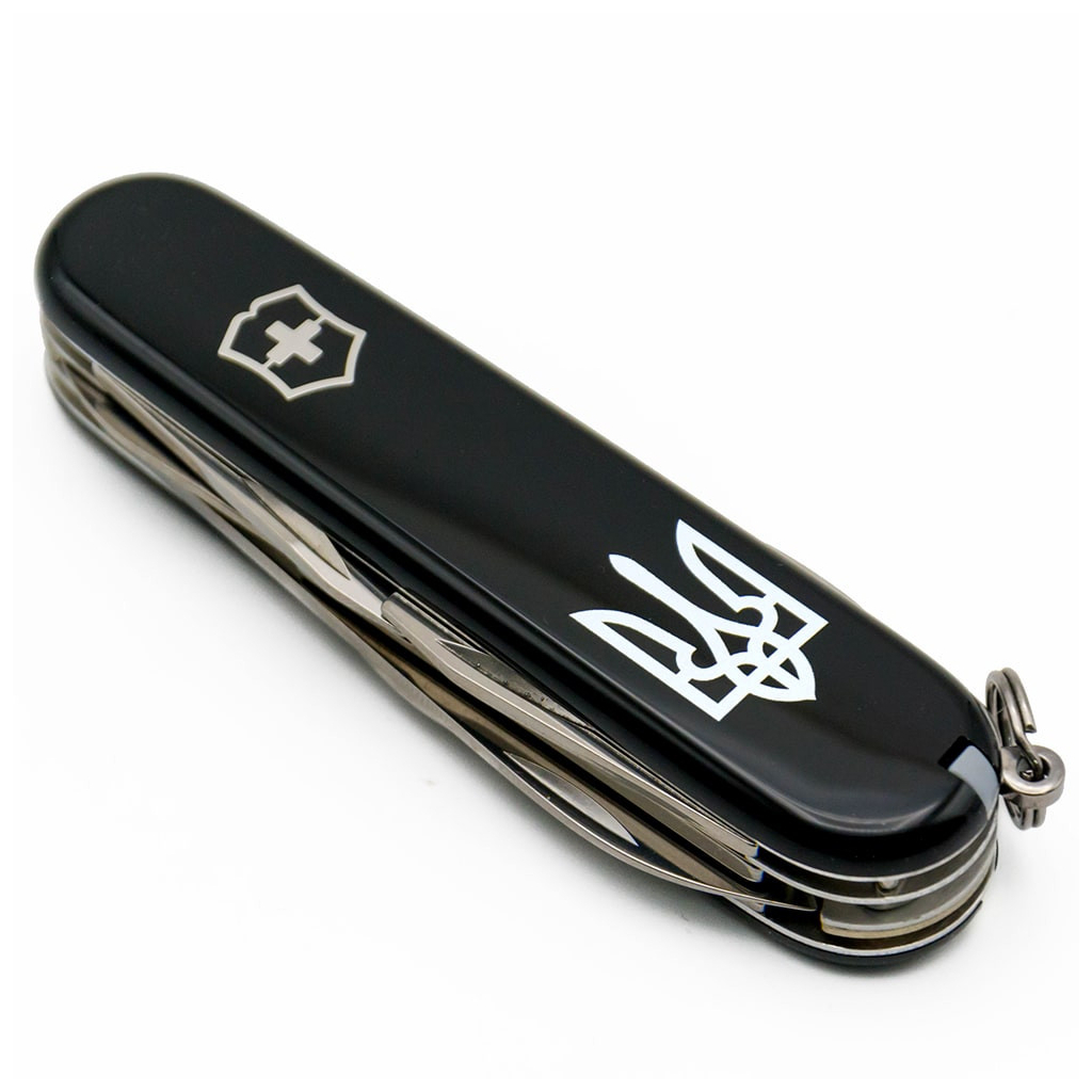 Ніж Victorinox Climber Ukraine Black "Тризуб" (1.3703.3_T0010u) - зображення 5