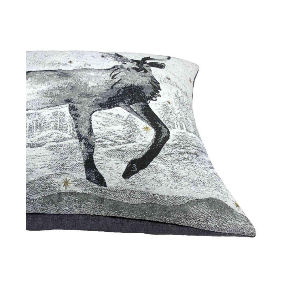 Подушка Прованс гобеленова декоративна Black Night Олень 45х45 см (024574) - зображення 4