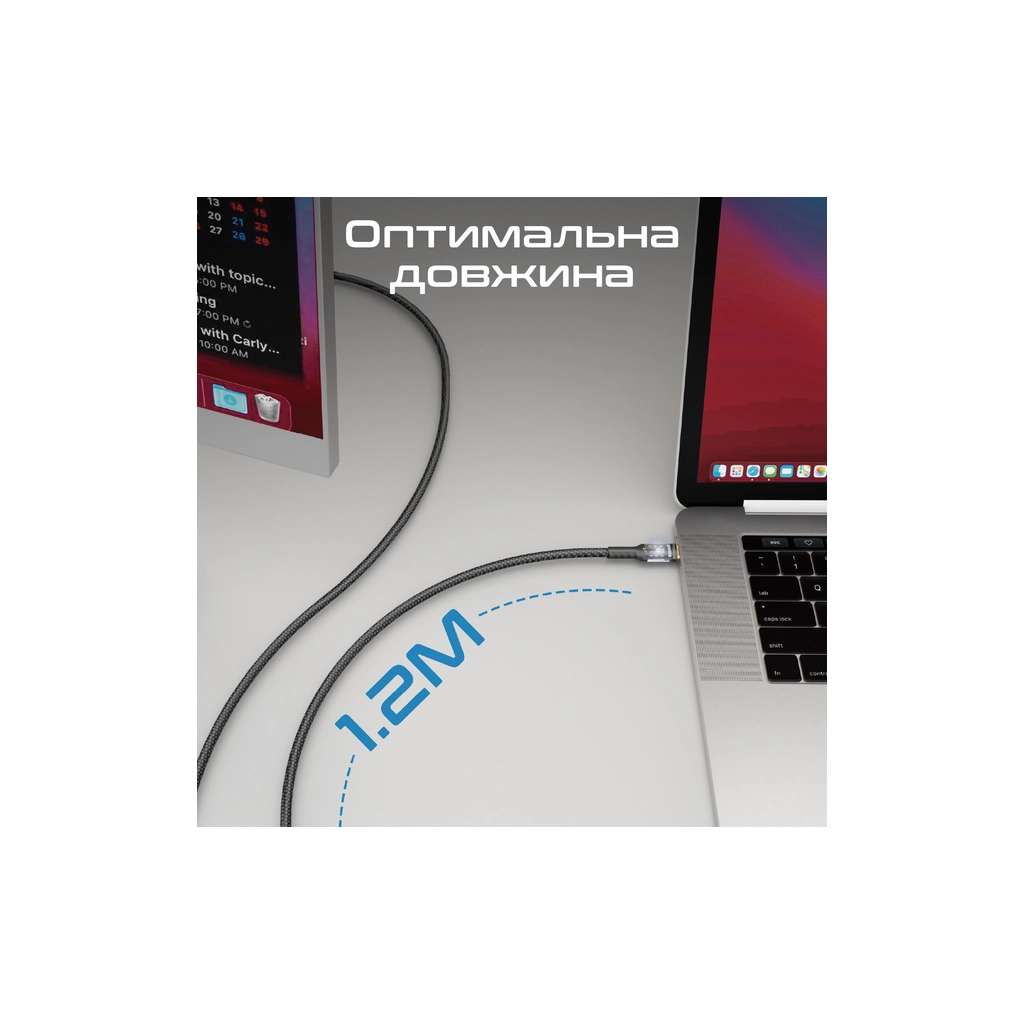 Дата кабель USB-C to USB-C 1.2m Promate (lucidline-cc120.black) - зображення 7