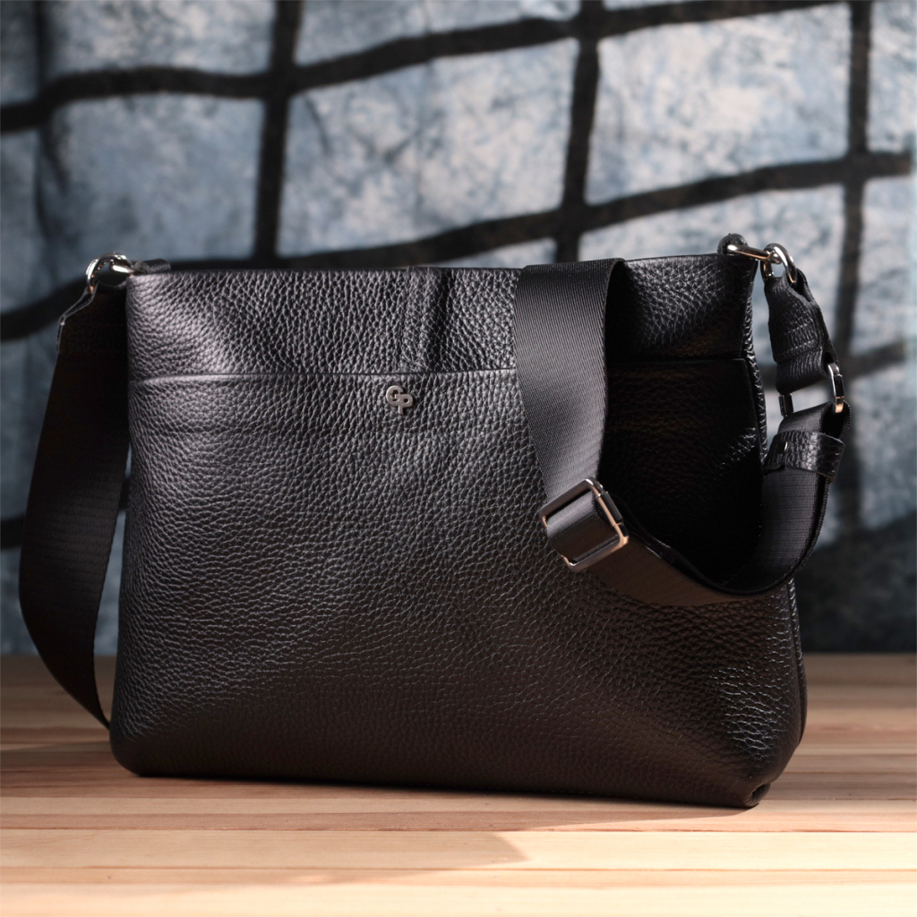 Сумка Grande Pelle Шопер 2 в 1 з натуральної шкіри Чорна (22881) - зображення 10
