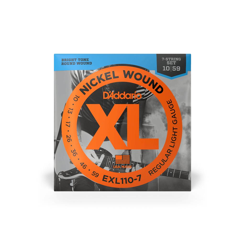 Струни для гітари D'Addario XL Nickel Wound Regular Light 7-String (10-59) (EXL110-7) - зображення 1