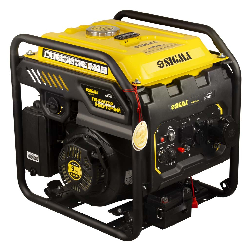 Генератор Sigma інверторний, 5.5/6.0kW, 15л, з виведенням під АВР (5710771) - зображення 2