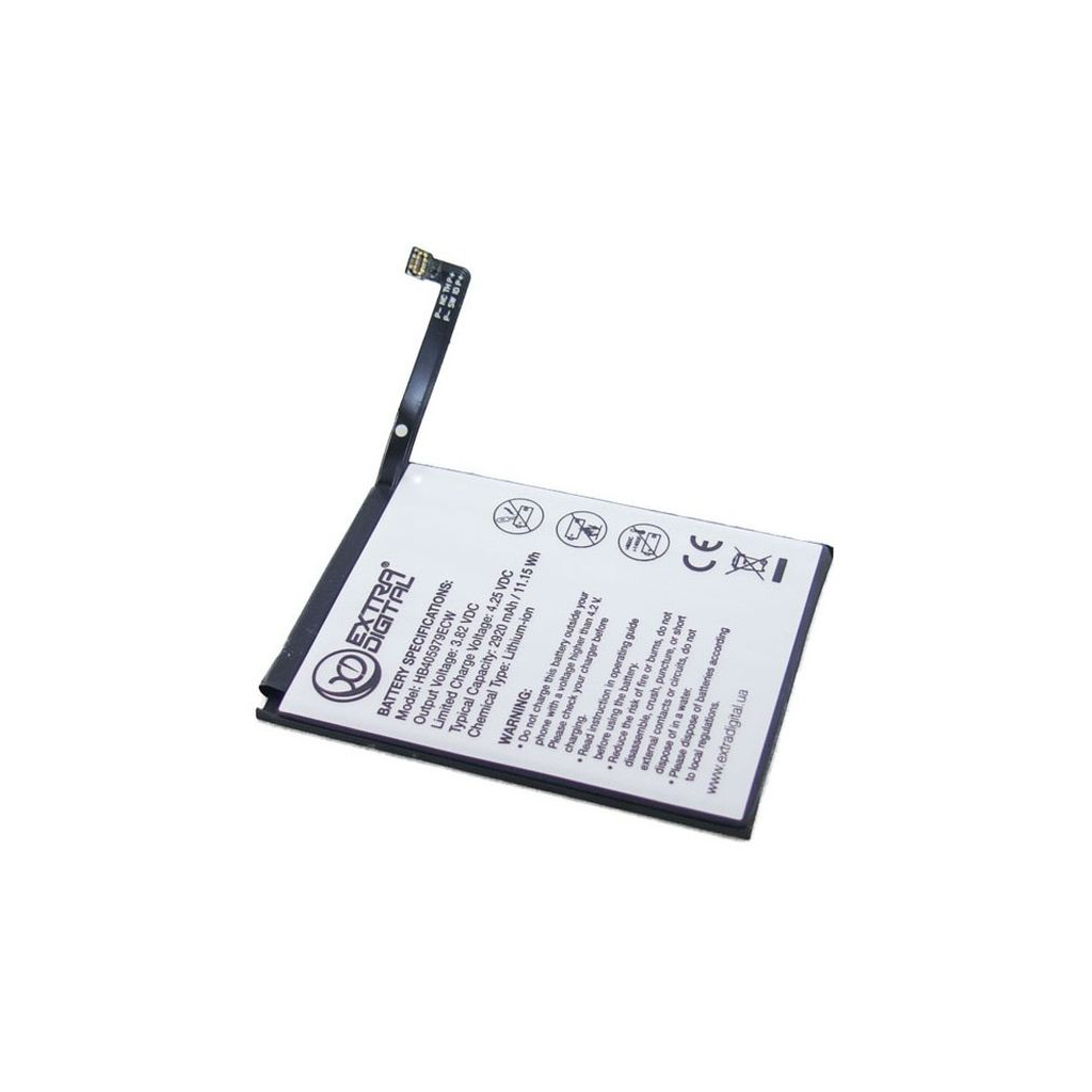 Акумуляторна батарея Extradigital Huawei Nova Plus HB405979ECW 2920 mAh (BMH6497) - зображення 2