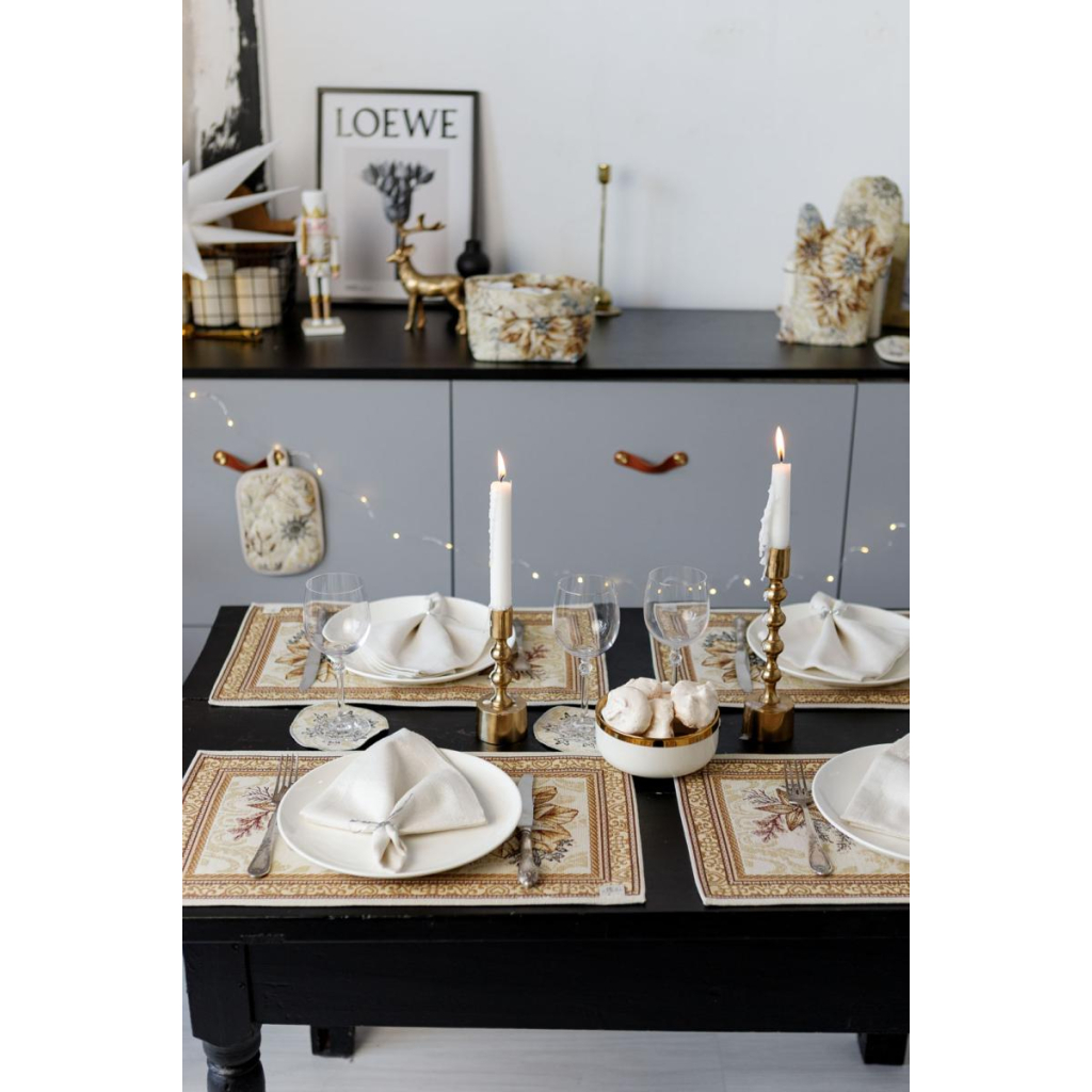 Серветка на стіл Прованс гобеленова Золоте свято 30х50 см (036311) - зображення 10