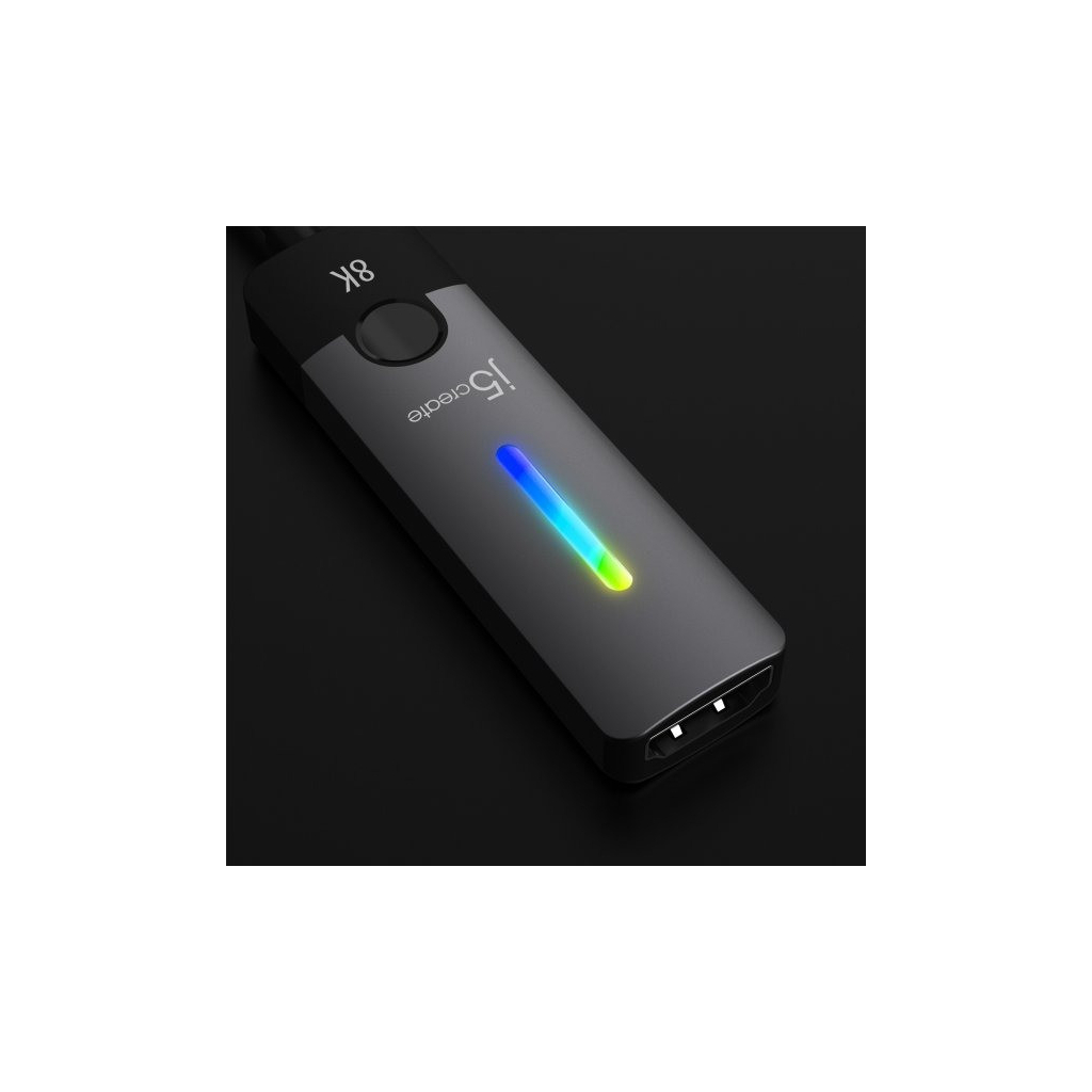 Перехідник USB-C M to HDMI F 8K 60Hz LED RGB J5create (JCA157-N) - picture 3