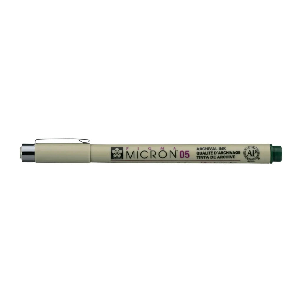 Лайнер Sakura Pigma Micron (0.5) 0,45 мм Темно-зелений (084511377448) - зображення 1