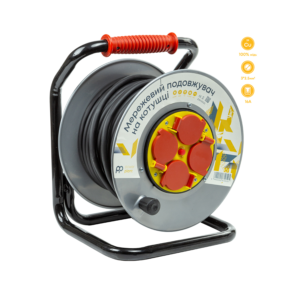 Мережевий подовжувач PowerPlant JY-20022/25, 25м (EX610525) - зображення 1