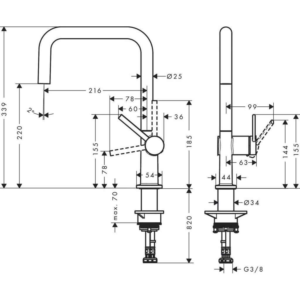 Змішувач Hansgrohe Talis M54 (72806670) - зображення 2