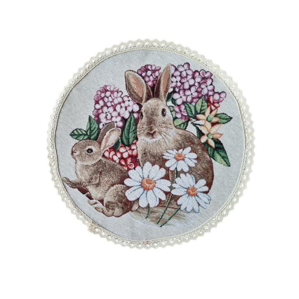 Серветка на стіл Прованс гобеленова кругла Alicia D-35 (026073) - зображення 7