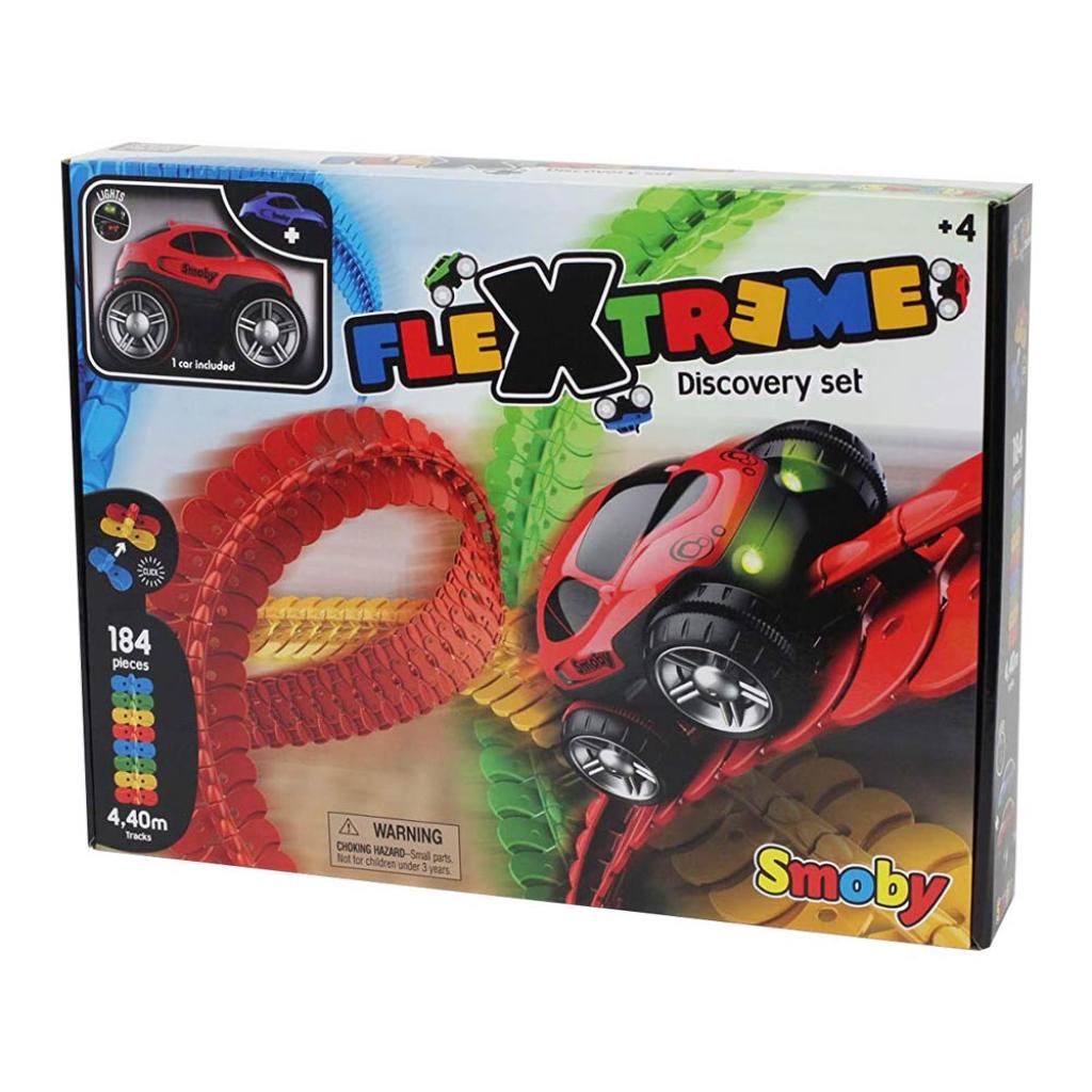 Автотрек Smoby Флекстрім з машинкою зі світловими ефектами 184 елементи (180902) - зображення 1