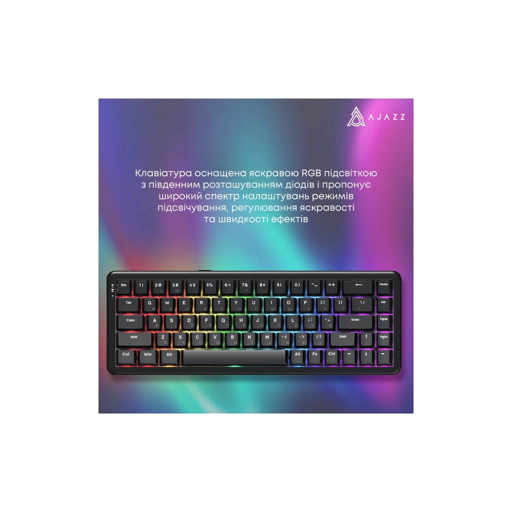 Клавіатура Ajazz AK680 MAX Magnetic Switch RGB USB Black (AK680-WM-B-A) - зображення 10