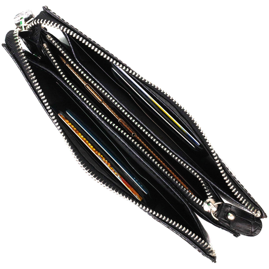 Гаманець Bond Accessories На два відділення з натуральної шкіри Чорна (22044) - зображення 8