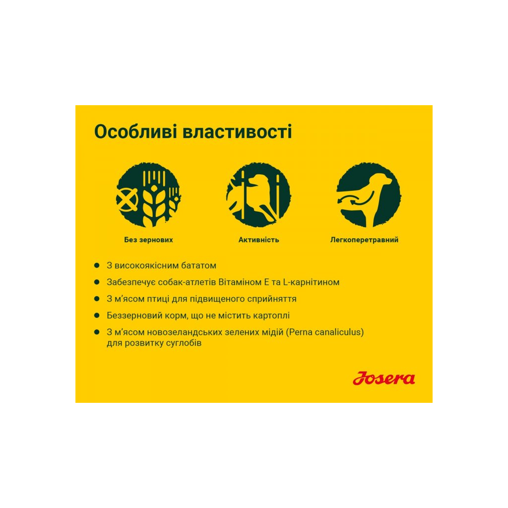 Сухий корм для собак Josera Nature Energetic 900 г (4032254745341) - зображення 3