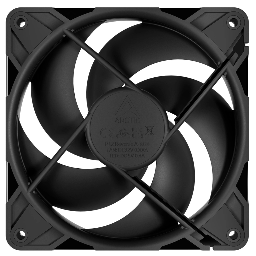 Кулер до корпусу Arctic P12 PRO REVERSE BLACK (ACFAN00331A) - зображення 5