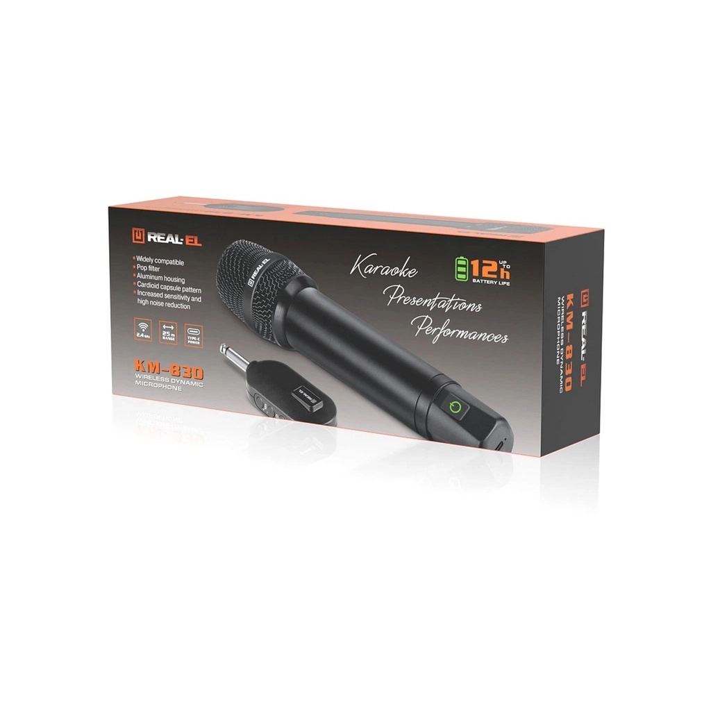Мікрофон REAL-EL KM-830 Black (EL121900001) - зображення 9