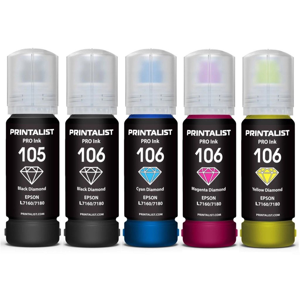 Чорнило Printalist Epson L7160/7180 5х70г BP/PB/C/M/Y (PL105SET) - зображення 1