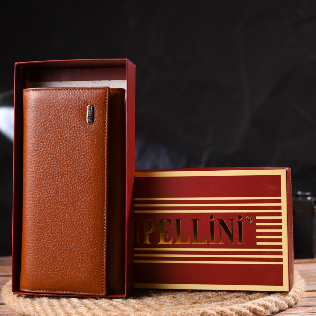 Портмоне Canpellini З натуральної шкіри Світло-коричневе (21524) - зображення 10