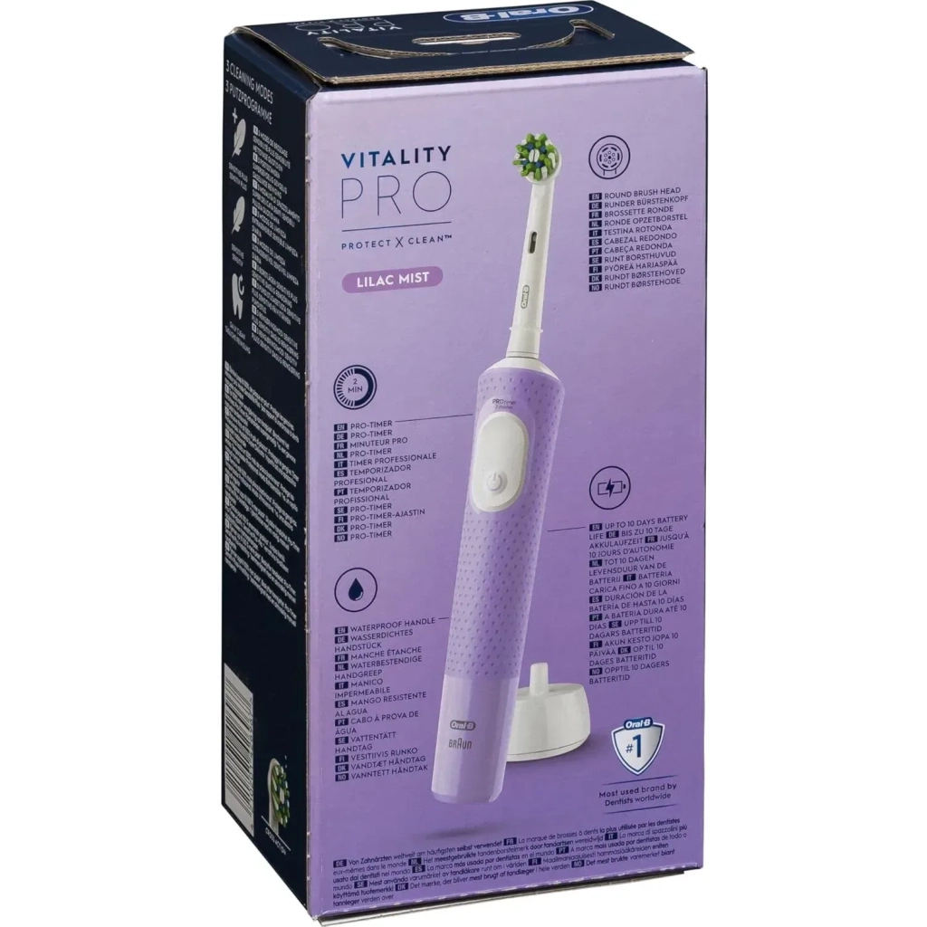 Електрична зубна щітка Oral-B Vitality D103.413.3 Protect x clean типу 3708 Lilac Mist (4210201427025) - зображення 5