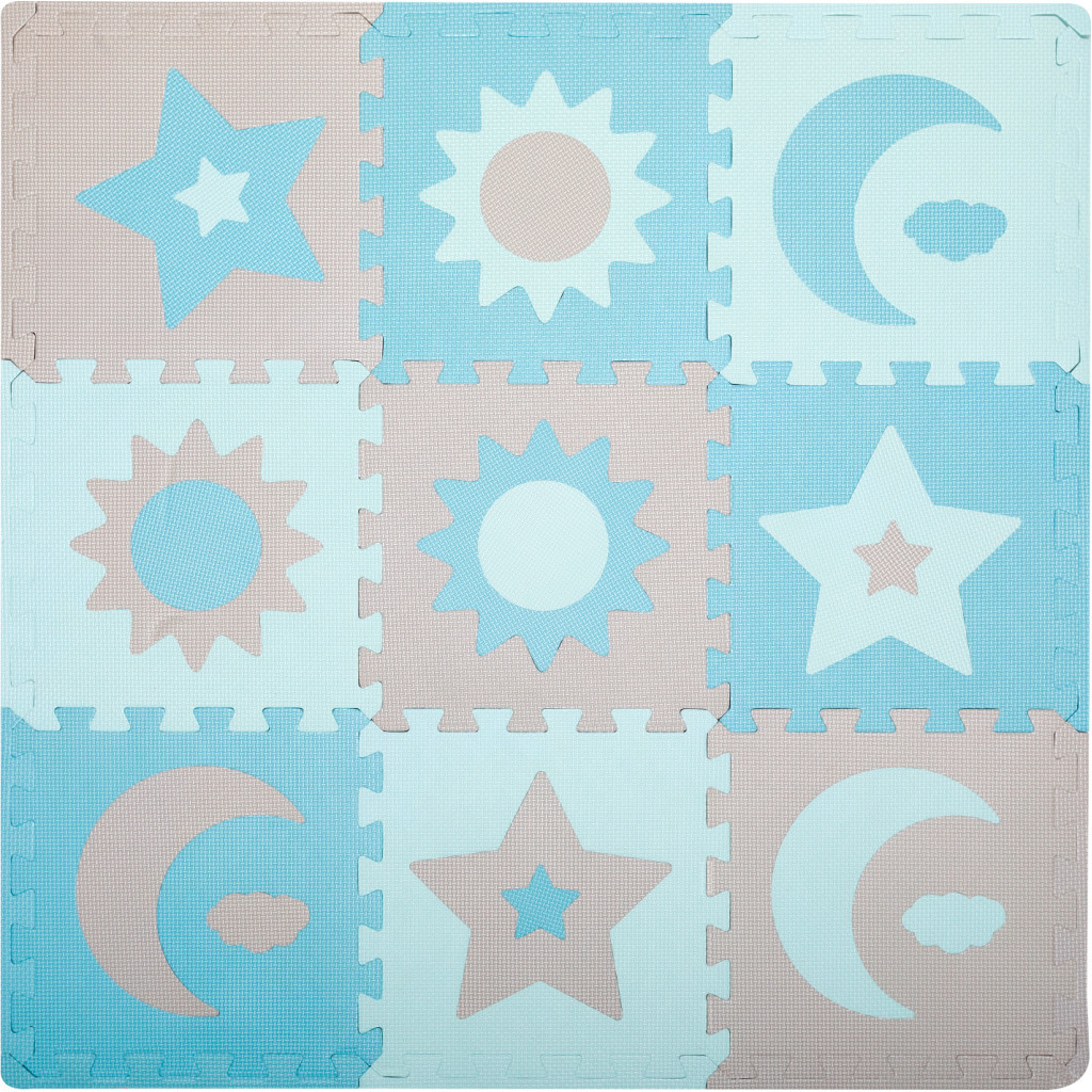Дитячий килимок MoMi пазл Nebe 90 х 90 cм Blue (AKCE00031) - зображення 1