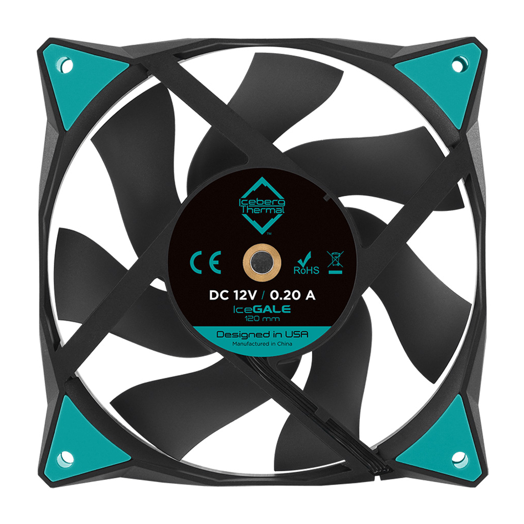 Кулер до корпусу Iceberg Group IceGALE 120mm Black (ICEGALE12-C0A) - зображення 3