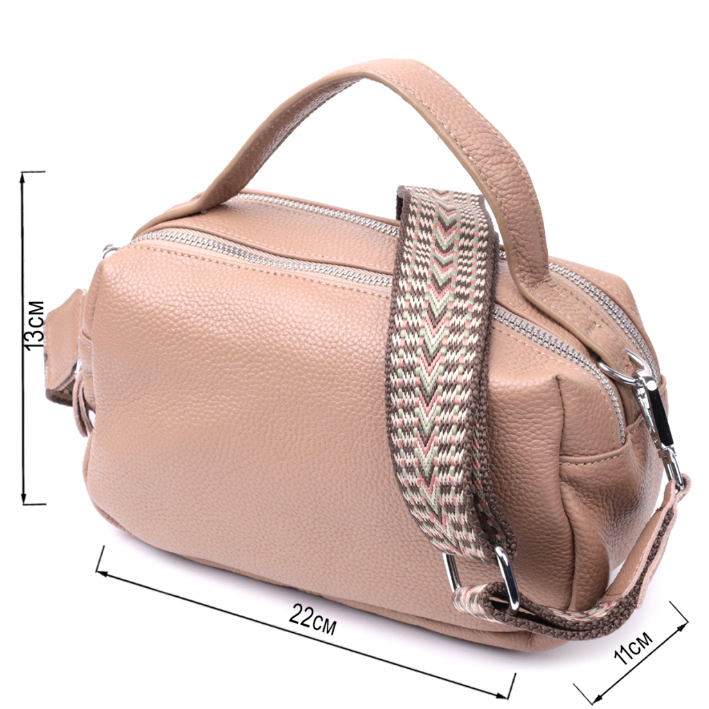 Сумка Vintage Жіноча на два відділення з натуральної шкіри Бежева (22345) - зображення 3