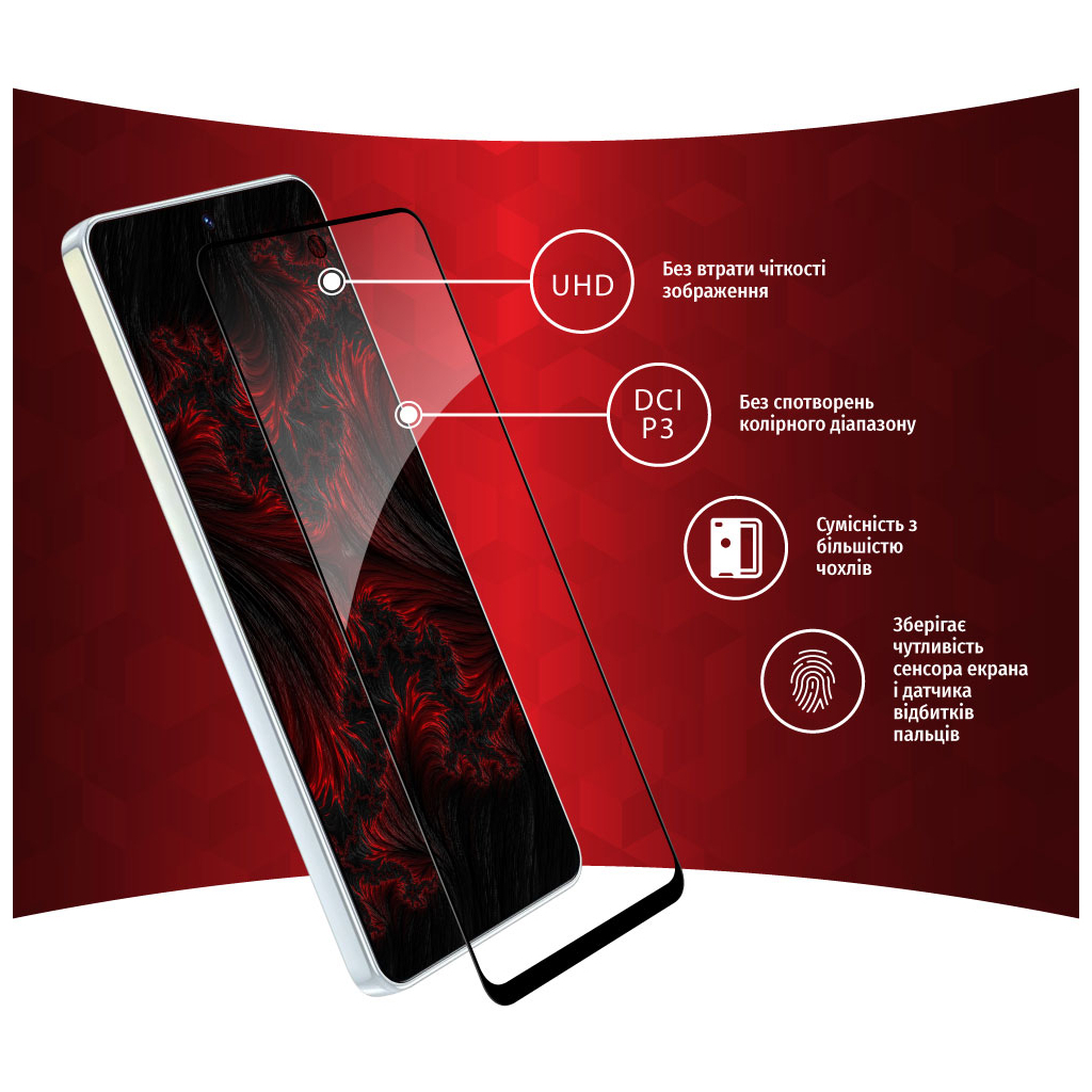 Скло захисне Intaleo Full Glue Tecno Camon 19/19 Pro (1283126547270) - зображення 3